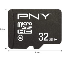PNY Performance Plus Carte Mémoire microSDHC 32 Go, Classe 10 + Adaptateur SD