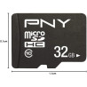 PNY Performance Plus Carte Mémoire microSDHC 32 Go, Classe 10 + Adaptateur SD