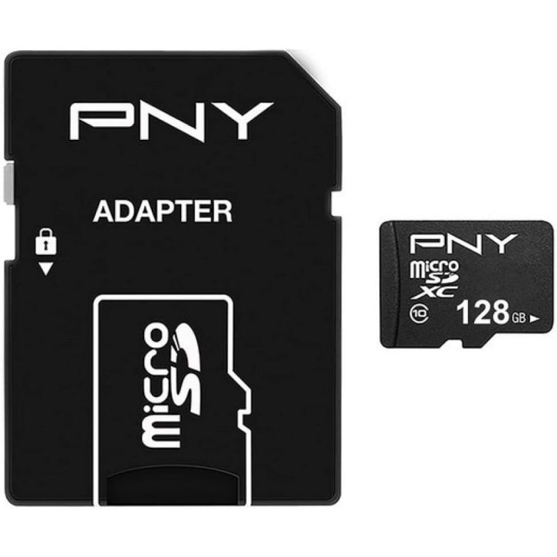 PNY Performance Plus Carte Mémoire microSDXC 128 Go + Adaptateur SD, Classe 10