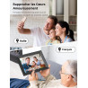 Cadre Photo Numérique WiFi Connecté - 10,1 Pouces 32Go Frameo 1280x800 HD Cadres Video Grand Format IPS Écran Tactile Rotation A