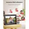 Cadre Photo Numérique WiFi Connecté - 10,1 Pouces 32Go Frameo 1280x800 HD Cadres Video Grand Format IPS Écran Tactile Rotation A