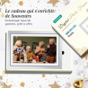 Frameo Cadre Photo Numérique Argent WiFi 10.1" Cadre Photo électronique, écran Tactile 1280 * 800 HD IPS, Mémoire 32GB, Montage 