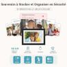 Frameo Cadre Photo Numérique Bois WiFi 10.1", Mémoire 32 Go, écran Tactile IPS 1280 * 800, Rotation Automatique, Partage de Phot
