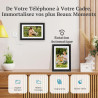 Frameo Cadre Photo Numérique Bois WiFi 10.1", Mémoire 32 Go, écran Tactile IPS 1280 * 800, Rotation Automatique, Partage de Phot
