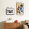 Frameo Cadre Photo Numérique Bois WiFi 10.1", Mémoire 32 Go, écran Tactile IPS 1280 * 800, Rotation Automatique, Partage de Phot
