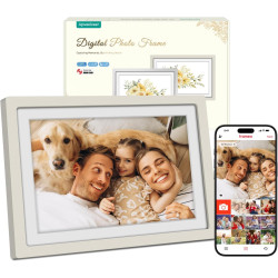 Frameo Cadre Photo Numérique WiFi 10.1" Cadre Photo électronique, écran Tactile 1280 * 800 HD IPS, Mémoire 32GB, Montage Mural, 