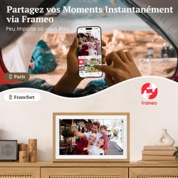 94% sRGB Frameo Cadre Photo Numérique 15.6 Pouces Grand Format WiFi, Mémoire 32Go écran Tactile IPS 1920 * 1080 FHD, Partage de 