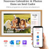 94% sRGB Frameo Cadre Photo Numérique 15.6 Pouces Grand Format WiFi, Mémoire 32Go écran Tactile IPS 1920 * 1080 FHD, Partage de 