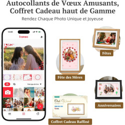 94% sRGB Frameo Cadre Photo Numérique 15.6 Pouces Grand Format WiFi, Mémoire 32Go écran Tactile IPS 1920 * 1080 FHD, Partage de 