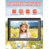 OBVHNUA Cadre Photo Numérique 10,1 Pouces Cadre Digital Cadre Photo Électronique avec Télécommande 1280x800 HD IPS Écran USB Car