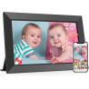 Frameo Cadre Photo Numérique WiFi 10,1 Pouces avec Mémoire Intégrée de 32 Go, Écran Tactile HD 1280x800 IPS pour Partager Photos