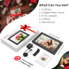 Frameo Cadre Photo Numérique WiFi 10,1 Pouces avec Mémoire Intégrée de 32 Go, Écran Tactile HD 1280x800 IPS pour Partager Photos