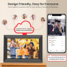 Frameo Cadre Photo Numérique 10,1 Pouces avec Mémoire Intégrée de 32 Go, Écran Tactile HD 1280x800 IPS pour Partager Photos et V