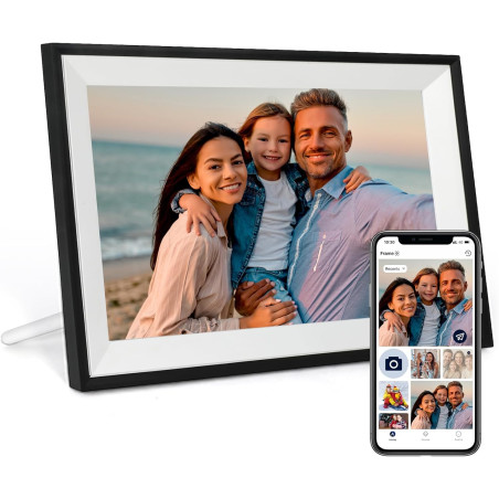 Humblestead Cadre Photo Numérique WiFi 10,1 Pouces écran Tactile Intelligent 1280x800 IPS, Rotation Automatique, Configuration à