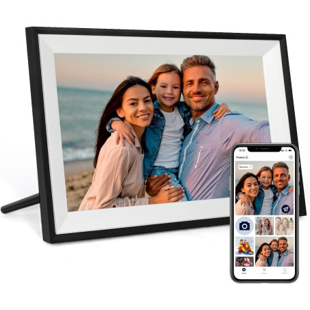 Humblestead Cadre Photo Numérique WiFi 10,1 Pouces écran Tactile Intelligent 1280x800 IPS, Rotation Automatique, Configuration à