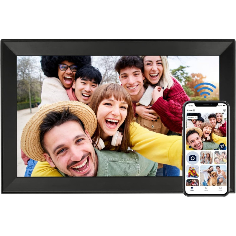Humblestead Cadre Photo numérique 15,6 Pouces 32 Go WiFi 1280 x 800 HD IPS Écran Tactile Mémoire Rotation Automatique Partagez d