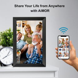 Humblestead Cadre Photo numérique 15,6 Pouces 32 Go WiFi 1280 x 800 HD IPS Écran Tactile Mémoire Rotation Automatique Partagez d