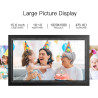 Cadre Photo numérique 15,6 Pouces Grand Cadre Photo numérique avec écran Tactile IPS Full HD 1920 x 1080, humblestead 32 Go WiFi