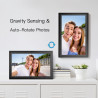 Cadre Photo numérique 15,6 Pouces Grand Cadre Photo numérique avec écran Tactile IPS Full HD 1920 x 1080, humblestead 32 Go WiFi