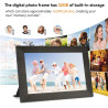 Cadre Photo Numérique 10 Pouces, WiFi intégré en mémoire de 32 Go, Cadre électronique avec écran Tactile IPS, Rotation Automatiq
