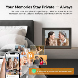 Cadre Photo Numérique 10 Pouces, WiFi intégré en mémoire de 32 Go, Cadre électronique avec écran Tactile IPS, Rotation Automatiq