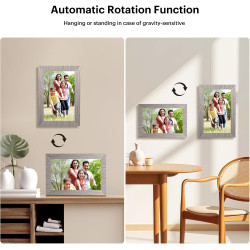Cadre Photo Numérique 10 Pouces, WiFi intégré en mémoire de 32 Go, Cadre électronique avec écran Tactile IPS, Rotation Automatiq