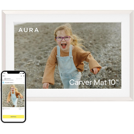 Aura Cadre Photo numérique WiFi 10,1" | Le Cadre Photo numérique idéal à Offrir | Envoyez Vos Photos Depuis Votre téléphone | (C