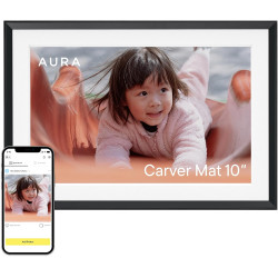 Aura, cadre photo numérique Carver Mat, Wi-Fi, 10,1 pouces | Le meilleur cadre numérique à offrir | Envoyez vos photos depuis vo