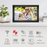Frameo - Cadre photo numérique - WiFi - 10,1" - Avec mémoire de 32 Go - Écran tactile IPS 1280 x 800 - Capteur de mouvement et r