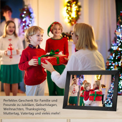Frameo - Cadre photo numérique - WiFi - 10,1" - Avec mémoire de 32 Go - Écran tactile IPS 1280 x 800 - Capteur de mouvement et r