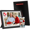 Frameo Cadre photo numérique 10,1 pouces WiFi avec lumière d'ambiance LED – 32 Go de mémoire, écran tactile HD 1280 x 800, rotat