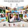 Frameo Cadre photo numérique 10,1 pouces WiFi avec lumière d'ambiance LED – 32 Go de mémoire, écran tactile HD 1280 x 800, rotat