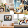 Frameo Cadre photo numérique 10,1 pouces WiFi avec lumière d'ambiance LED – 32 Go de mémoire, écran tactile HD 1280 x 800, rotat