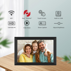 Frameo Cadre Photo numérique Wi-FI 32 Go Cadre Photo numérique 10,1" 1280 x 800 IPS Écran Tactile LCD Smart Cloud avec Rotation 
