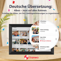 Frameo Cadre Photo numérique Wi-FI 32 Go Cadre Photo numérique 10,1" 1280 x 800 IPS Écran Tactile LCD Smart Cloud avec Rotation 