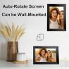 FRAMEO Cadre Photo Numérique WiFi VESWWE 10,1 Pouces 1280x800 IPS Écran Tactile Mémoire Intégrée 32 Go Rotation Automatique Part