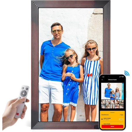 KODAK Cadre Photo Numérique Connecté WiFi, Cadre Numerique Photo Grand Format, 21.5 Pouces FHD IPS Écran, 32Go Mémoire, Partagez