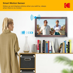 KODAK Cadre Photo Numérique Connecté WiFi, Cadre Numerique Photo Grand Format, 21.5 Pouces FHD IPS Écran, 32Go Mémoire, Partagez