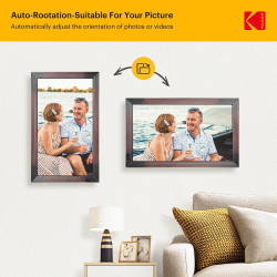 KODAK Cadre Photo Numérique Connecté WiFi, Cadre Numerique Photo Grand Format, 21.5 Pouces FHD IPS Écran, 32Go Mémoire, Partagez