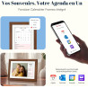 Frameo Cadre Photo Numérique WiFi 10.1 Pouces Noyer Bois Mémoire 32 Go, Écran Tactile HD IPS 1280 x 800, Auto-Rotation, Partage 