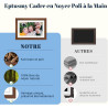 Frameo Cadre Photo Numérique WiFi 10.1 Pouces Noyer Bois Mémoire 32 Go, Écran Tactile HD IPS 1280 x 800, Auto-Rotation, Partage 