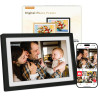 Frameo Cadre Photo Numérique WiFi 10.1 Pouces Noir Mat Mémoire 32 Go, Écran Tactile HD IPS 1280 x 800, Auto-Rotation, Partage de