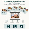 Frameo Cadre Photo Numérique WiFi 10.1 Pouces Noir Mat Mémoire 32 Go, Écran Tactile HD IPS 1280 x 800, Auto-Rotation, Partage de