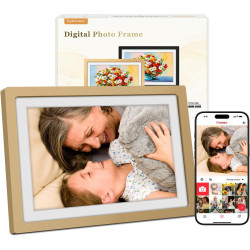 Frameo Cadre Photo Numérique WiFi 10.1 Pouces Or Sunset Mémoire 32 Go, Écran Tactile HD IPS 1280 x 800, Auto-Rotation, Partage d