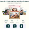 Frameo Cadre Photo Numérique WiFi 10.1 Pouces Or Sunset Mémoire 32 Go, Écran Tactile HD IPS 1280 x 800, Auto-Rotation, Partage d