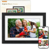 Frameo Cadre Photo Numérique WiFi 10.1 Pouces Bois Chêne Photo Éélectronique 32 GB Ecran Tactile IPS 1280 * 800 HD pour Partager