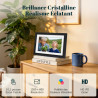 Frameo Cadre Photo Numérique WiFi 10.1 Pouces Bois Chêne Photo Éélectronique 32 GB Ecran Tactile IPS 1280 * 800 HD pour Partager