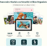 Frameo Cadre Photo Numérique WiFi 10.1 Pouces Bois Chêne Photo Éélectronique 32 GB Ecran Tactile IPS 1280 * 800 HD pour Partager