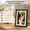 Frameo Cadre Photo Numérique WiFi 10.1 Pouces Bois Chêne Photo Éélectronique 32 GB Ecran Tactile IPS 1280 * 800 HD pour Partager