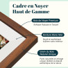 Frameo Cadre Photo Numérique 15.6 Pouces 94% sRGB Grand Format WiFi Noyer Bois, Mémoire 32Go écran Tactile IPS 1920 * 1080 FHD, 